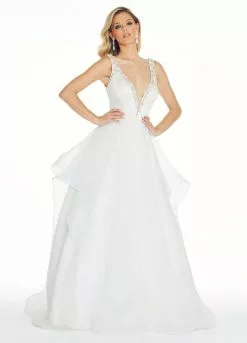 Ashley Lauren Bridal - 1292 Beaded Silk Organza Evening Dress