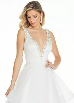 Ashley Lauren Bridal - 1292 Beaded Silk Organza Evening Dress -Wedding Dresses shop online ashley lauren bridal 1292 beaded silk organza evening dress special occasion dress 5648679436345