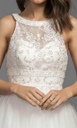 Aspeed Bridal - L2144 Halter Beaded Tulle A-Line Gown -Wedding Dresses shop online aspeed bridal l2144 halter beaded tulle a line gown wedding dresses 28509693018195