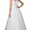 Aspeed Bridal - L2355 V Neck Tulle Long Wedding Gown -Wedding Dresses shop online aspeed bridal l2355 v neck tulle long wedding gown wedding dresses xxs off white 28832989184083