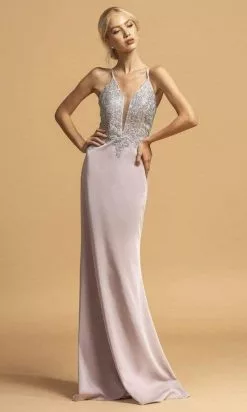 Aspeed Design - L2184 Cross Back Sheath Evening Dress