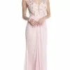 Aspeed Design - Beaded Plunging Sheath Evening Dress -Wedding Dresses shop online beaded plunging sheath evening dress dress xxs babypink 28728103534675