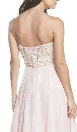 Aspeed Design - Beaded Strapless A-Line Evening Dress -Wedding Dresses shop online beaded strapless a line evening dress evening dressses 5654615687225