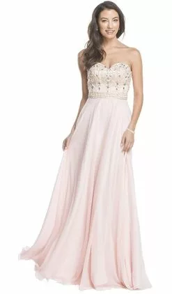 Aspeed Design - Beaded Strapless A-Line Evening Dress