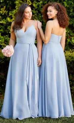 Christina Wu Celebration - 22046 Long V-Neck A-Line Dress -Wedding Dresses shop online christina wu celebration 22046 long v neck a line dress bridesmaid dresses 28526127480915