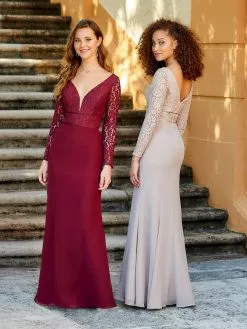 Christina Wu Celebration - 22064 Long Sleeves Sheath Evening Dress