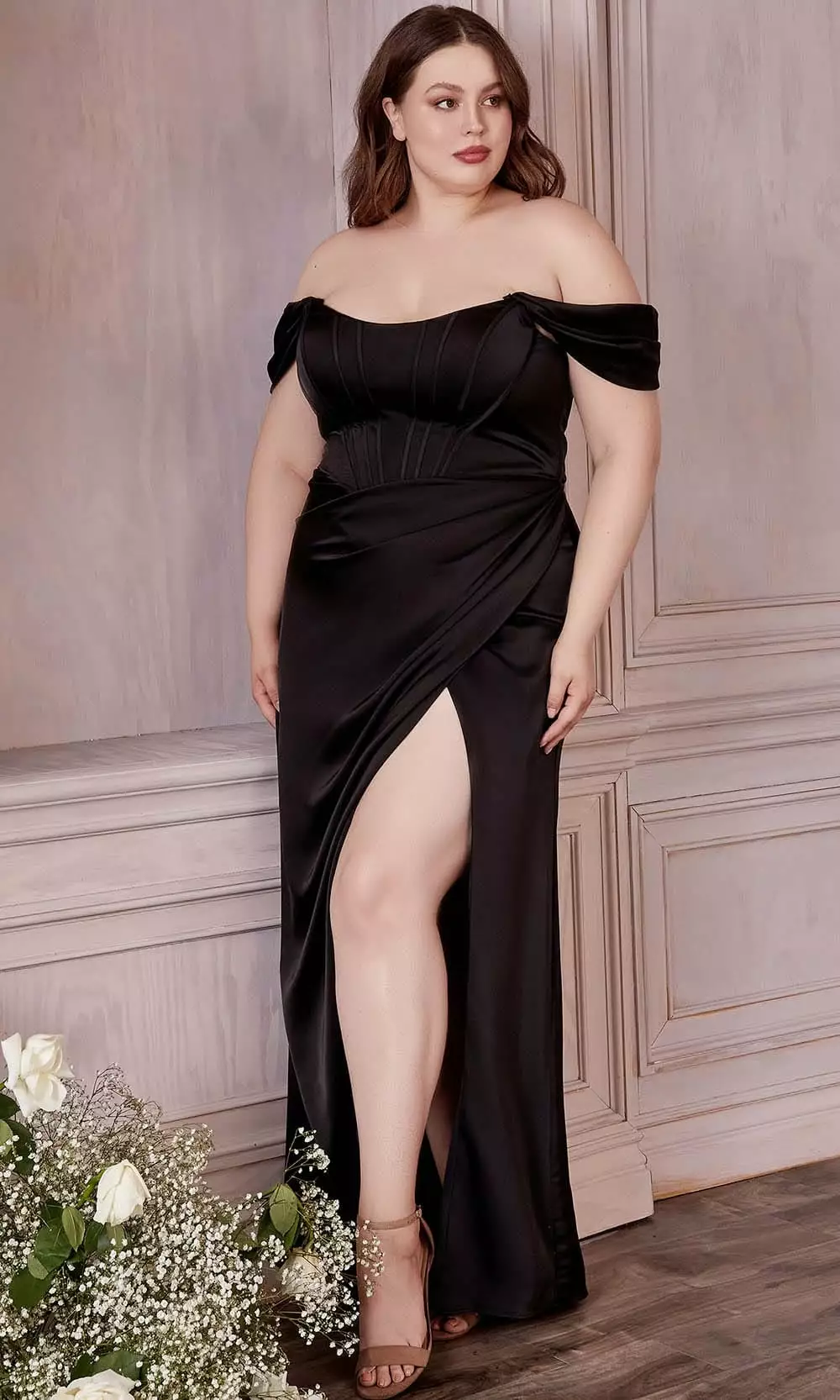 Cinderella Divine 7484C - High Slit Evening Gown 5 Cinderella Divine 7484C - High Slit Evening Gown - Image 3