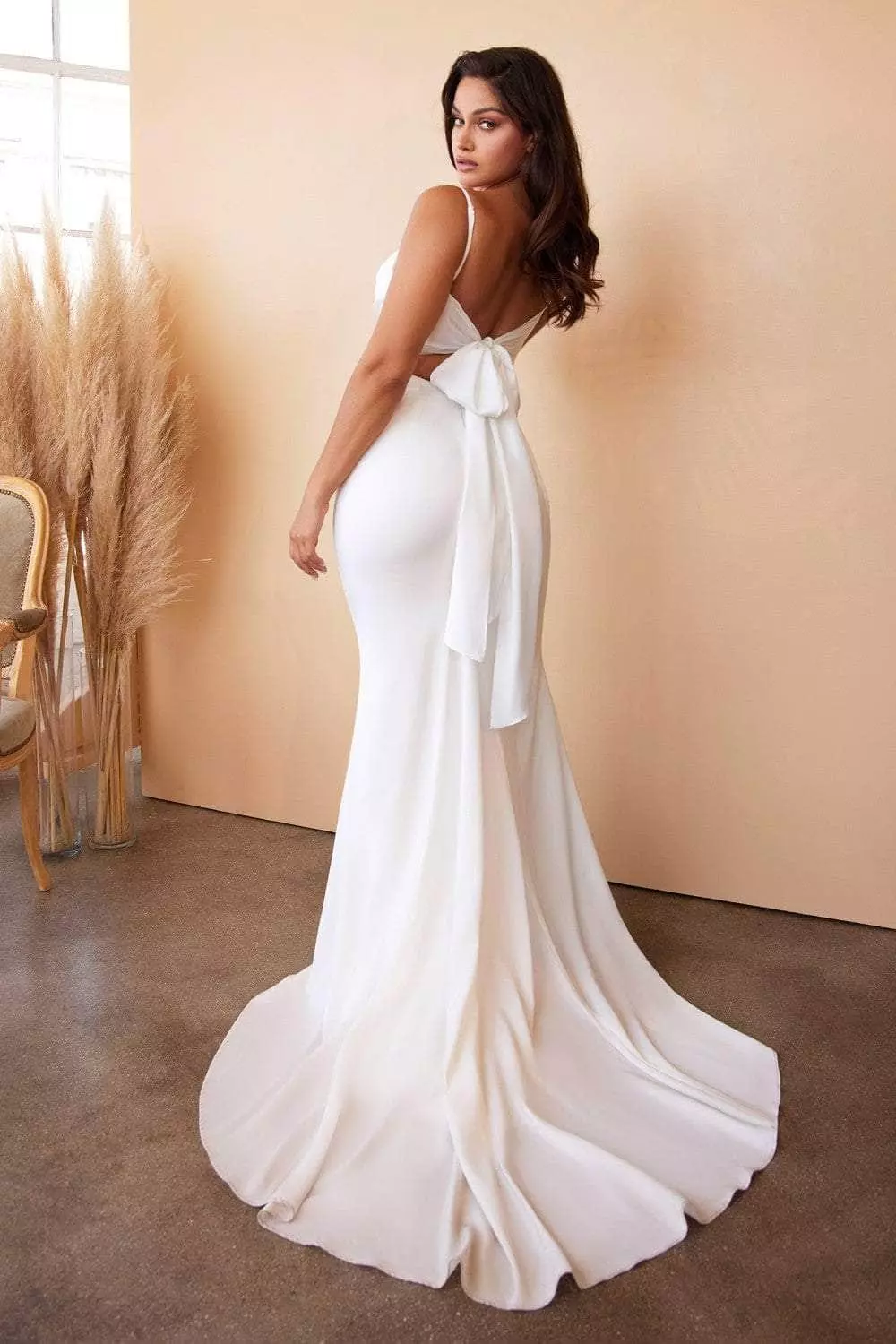 Cinderella Divine 7487W - Cowl Neck Charmeuse Wedding Dress 4 Cinderella Divine 7487W - Cowl Neck Charmeuse Wedding Dress - Image 2