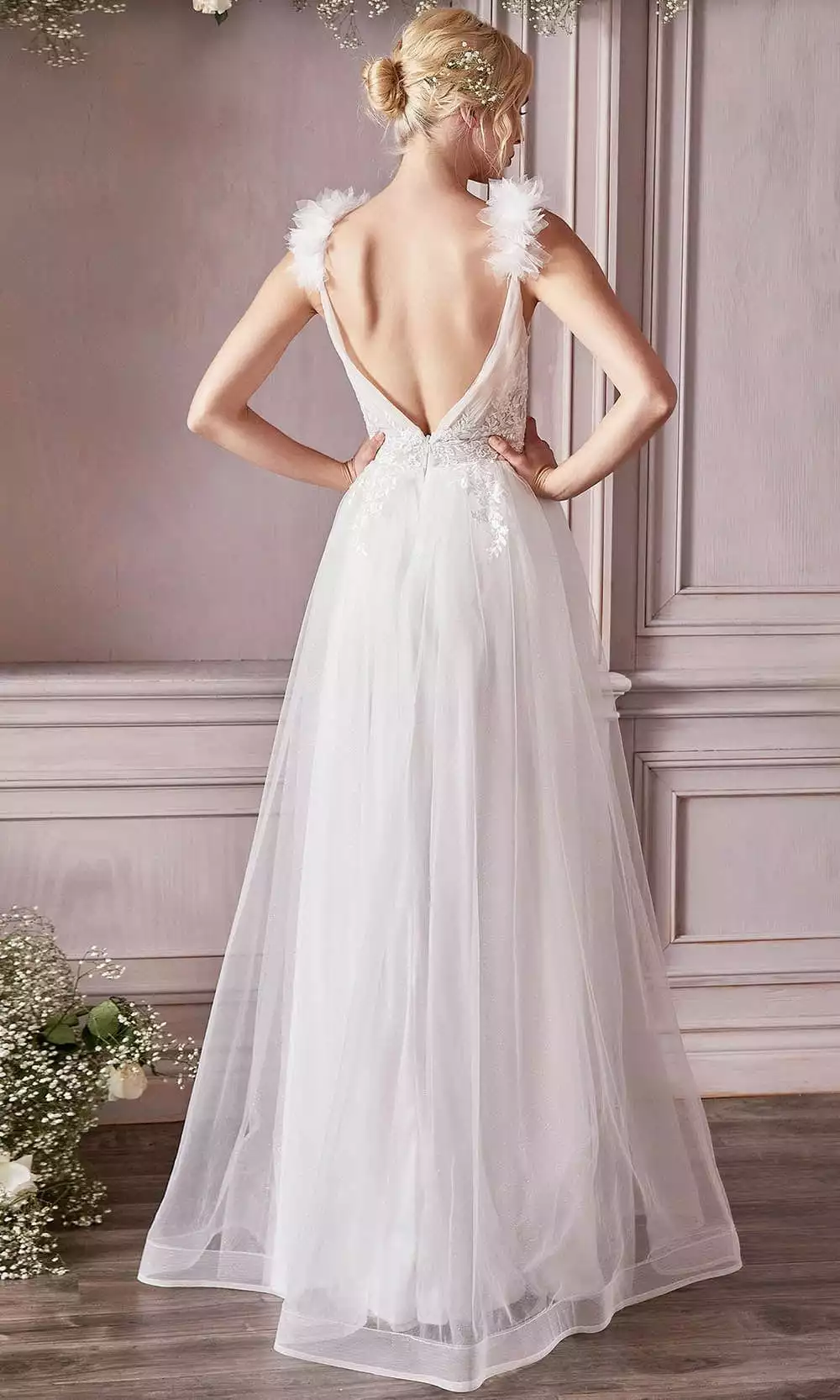 Cinderella Divine Bridal CD971W - V-neck Bridal Gown 4 Cinderella Divine Bridal CD971W - V-neck Bridal Gown - Image 2