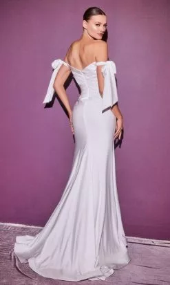 Cinderella Divine Bridals - CD944W Off Shoulder Trumpet Gown With Slit 17 Cinderella Divine Bridals - CD944W Off Shoulder Trumpet Gown With Slit -Wedding Dresses shop online cinderella divine bridals cd944w off shoulder trumpet gown with slit wedding dresses 15714993963091
