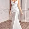 Cinderella Divine Bridals - CH236W Plunging V Neck Mermaid Bridal Gown -Wedding Dresses shop online cinderella divine bridals ch236w plunging v neck mermaid bridal gown wedding dresses xxs off white 28830075813971