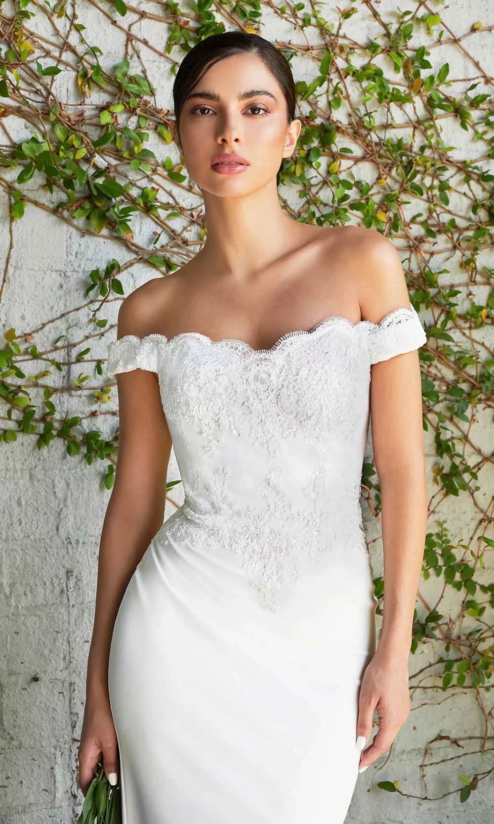 Cinderella Divine Bridals - CH238W Off Shoulder Sheath Dress 4 Cinderella Divine Bridals - CH238W Off Shoulder Sheath Dress - Image 2