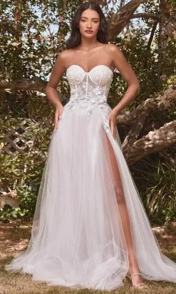 Cinderella Divine CB080W - Strapless Floral Wedding Ballgown -Wedding Dresses shop online cinderella divine cb080w strapless floral wedding ballgown wedding dresses 31106694512723
