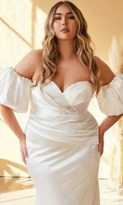 Cinderella Divine CD984WC - Puff Sleeves Satin Wedding Dress 9 Cinderella Divine CD984WC - Puff Sleeves Satin Wedding Dress -Wedding Dresses shop online cinderella divine cd984wc puff sleeves satin wedding dress wedding dresses 31106828140627