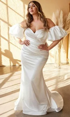 Cinderella Divine CD984WC - Puff Sleeves Satin Wedding Dress 8 Cinderella Divine CD984WC - Puff Sleeves Satin Wedding Dress -Wedding Dresses shop online cinderella divine cd984wc puff sleeves satin wedding dress wedding dresses 31106828173395