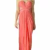 Cinderella Divine - Crisscrossed Strapless Applique Ornate Long Gown 1 Cinderella Divine - Crisscrossed Strapless Applique Ornate Long Gown -Wedding Dresses shop online cinderella divine crisscrossed strapless applique ornate long gown special occasion dress 2 coral 5648017522745