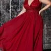 Cinderella Divine S7201 - Sleeveless A-Line Long Dress -Wedding Dresses shop online cinderella divine s7201 sleeveless a line long dress special occasion dress 16 deep red 30515768524883