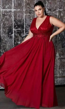 Cinderella Divine S7201 - Sleeveless A-Line Long Dress