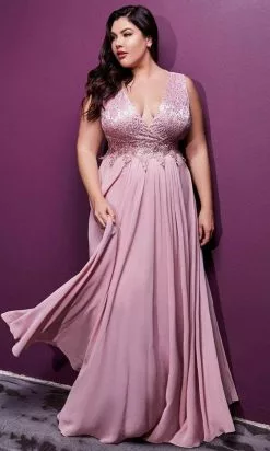 Cinderella Divine S7201 - Sleeveless A-Line Long Dress 11 Cinderella Divine S7201 - Sleeveless A-Line Long Dress -Wedding Dresses shop online cinderella divine s7201 sleeveless a line long dress special occasion dress 16 dusty rose 30515768426579
