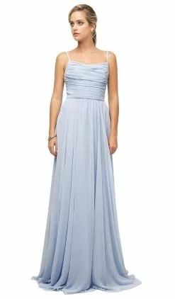 Cinderella Divine - UR136 Sleeveless Empire Waist Chiffon Dress -Wedding Dresses shop online cinderella divine ur136 sleeveless empire waist chiffon dress bridesmaid dresses 4 baby blue 28048653549651