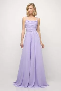 Cinderella Divine - UR136 Sleeveless Empire Waist Chiffon Dress -Wedding Dresses shop online cinderella divine ur136 sleeveless empire waist chiffon dress bridesmaid dresses 4 lavender 28048662134867