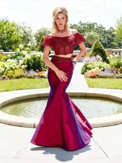 Clarisse - 4932 Scalloped Overlay Off-Shoulder Mermaid Gown -Wedding Dresses shop online clarisse 4932 scalloped overlay off shoulder mermaid gown special occasion dress 28887056777299