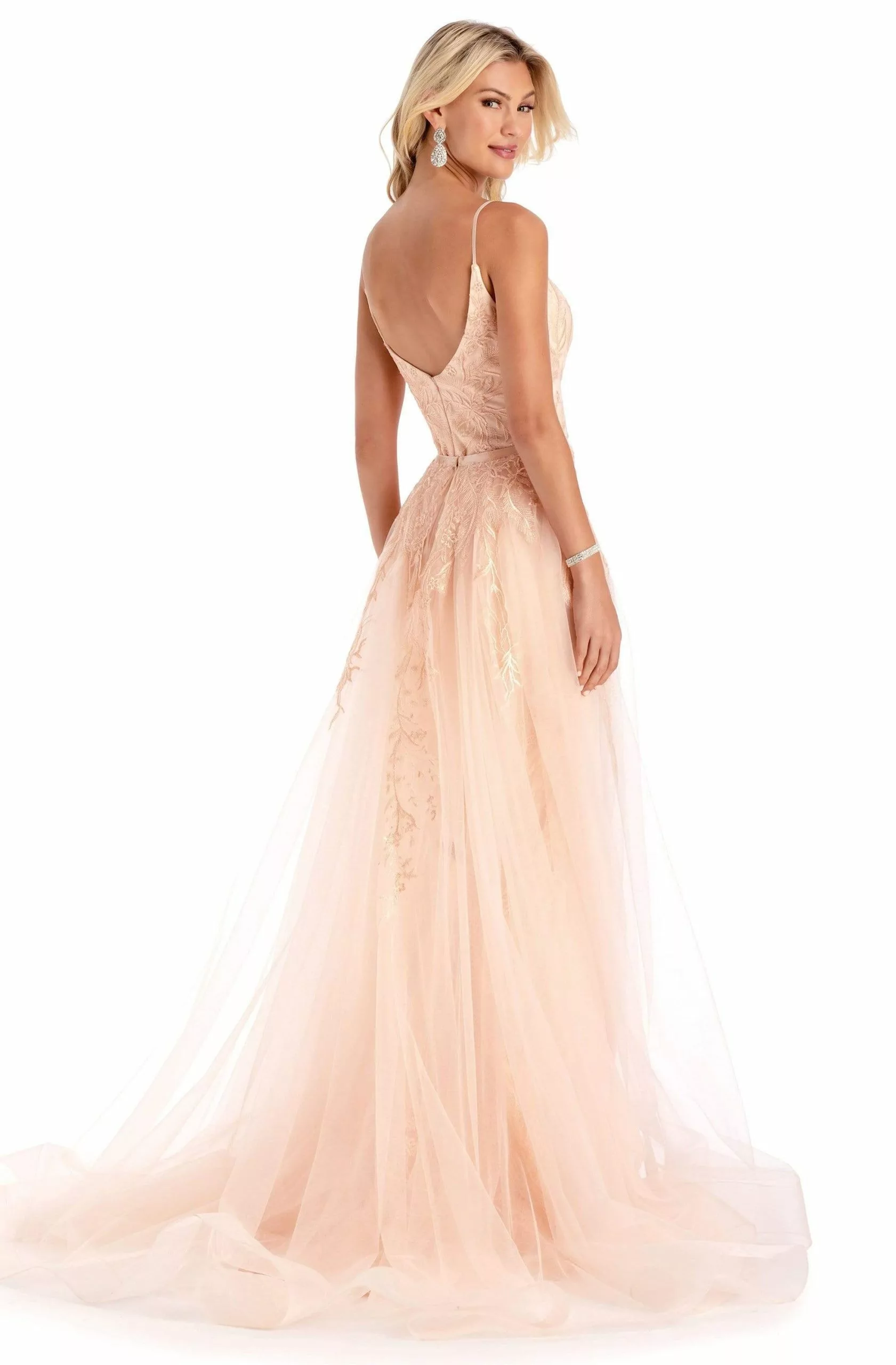 Clarisse - 8160 Sleeveless V Neck Sheath Dress With Overskirt 4 Clarisse - 8160 Sleeveless V Neck Sheath Dress With Overskirt - Image 2