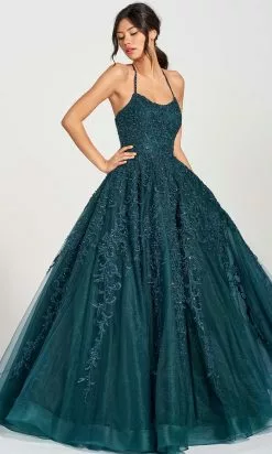 Colette For Mon Cheri CL12221 - Lace Scoop Prom Gown -Wedding Dresses shop online colette for mon cheri cl12221 lace scoop prom gown prom dresses 00 spruce 29719505010771