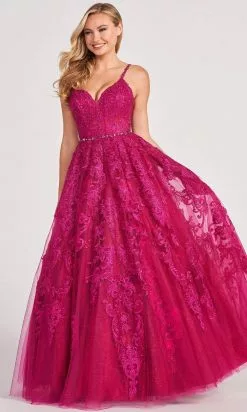Colette For Mon Cheri CL2026 - Sleeveless Lace-Applique Ballgown -Wedding Dresses shop online colette for mon cheri cl2026 sleeveless lace applique ballgown ball gowns 00 fuchsia 31454926798931