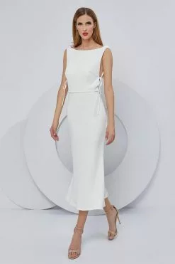 Cristallini - Cowl Back Crepe Formal Dress SKA1196 -Wedding Dresses shop online cristallini cowl back crepe formal dress ska1196 evening dresses 32222596071507