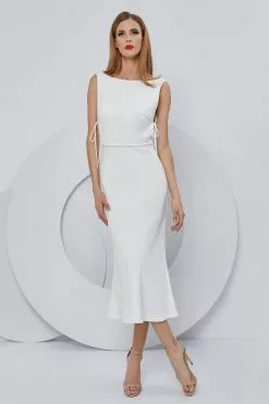 Cristallini - Cowl Back Crepe Formal Dress SKA1196 -Wedding Dresses shop online cristallini cowl back crepe formal dress ska1196 evening dresses 32222596104275
