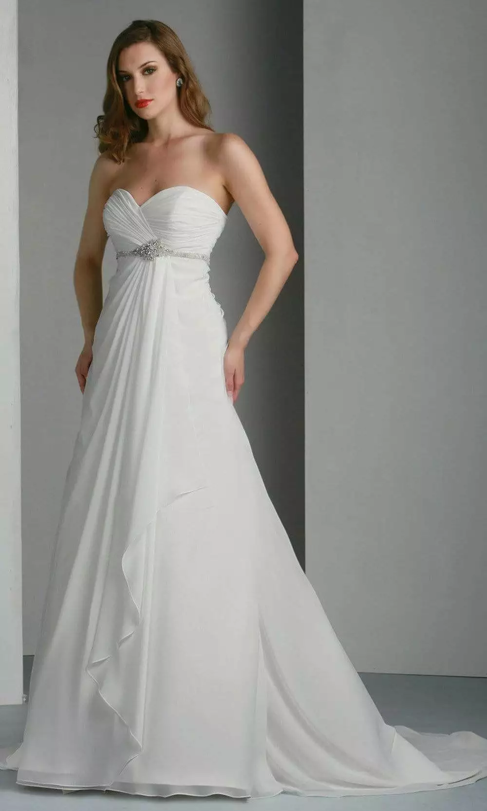 Da Vinci Bridal - 50031 Sweetheart Empire Chiffon Dress 3 Da Vinci Bridal - 50031 Sweetheart Empire Chiffon Dress