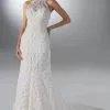 Da Vinci Bridal - 50085 High Neck Lace Embroidery Dress -Wedding Dresses shop online da vinci bridal 50085 high neck lace embroidery dress bridal dresses 2 white 15449968574547
