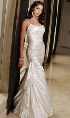 Da Vinci Bridal - 50179 Cowl Scoop Neck Pleated Gown