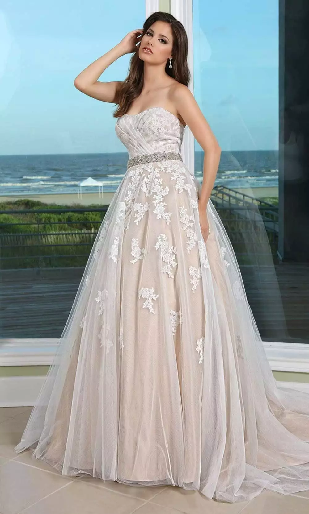 Da Vinci Bridal - 50231 Lace Applique Sweetheart Tulle Ballgown 3 Da Vinci Bridal - 50231 Lace Applique Sweetheart Tulle Ballgown