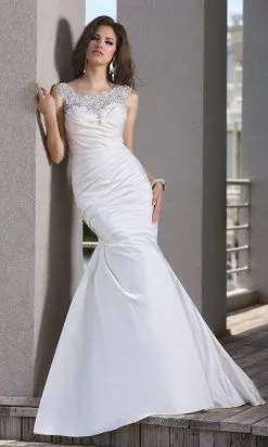 Da Vinci Bridal - 50258 Embellished Asymmetrical Trumpet Gown
