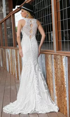 Da Vinci Bridal - 50293 Jewel Lacey Keyhole Back Sheath Gown -Wedding Dresses shop online da vinci bridal 50293 jewel lacey keyhole back sheath gown bridal dresses 15450289307731