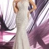 Da Vinci Bridal - 50385 Sheer Bateau Neckline Lace Tulle Wedding Gown