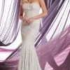Da Vinci Bridal - 50409 Strapless Art Deco Lace Mermaid Wedding Dress -Wedding Dresses shop online da vinci bridal 50409 strapless art deco lace mermaid wedding dress bridal dresses 2 ivory ivory 15448416321619