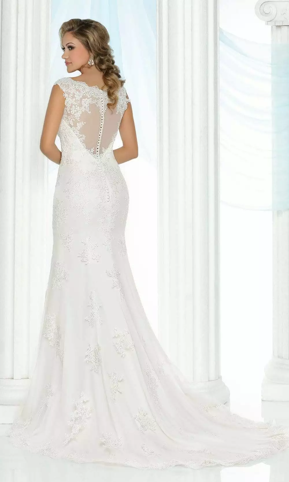 Da Vinci Bridal - 50428 Bateau Sleeveless Sheath Long Gown 4 Da Vinci Bridal - 50428 Bateau Sleeveless Sheath Long Gown - Image 2