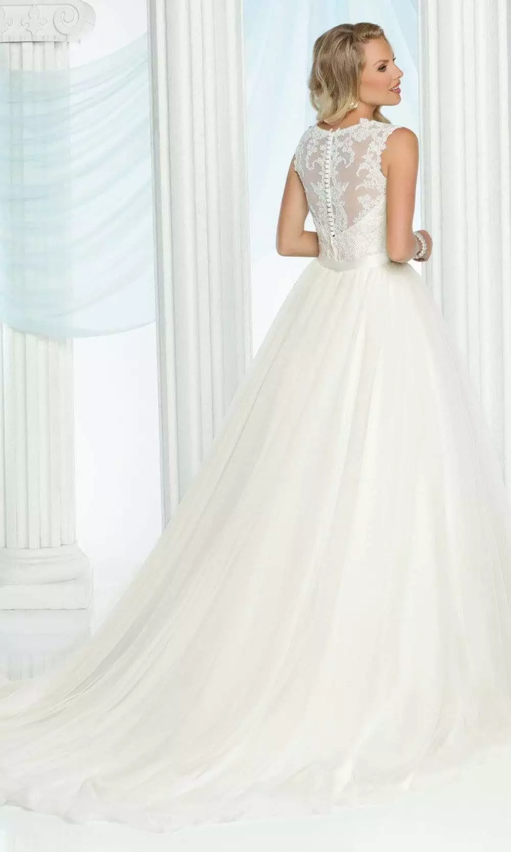 Da Vinci Bridal - 50430 Sweetheart Tulle Ballgown With Chapel Train 4 Da Vinci Bridal - 50430 Sweetheart Tulle Ballgown With Chapel Train - Image 2