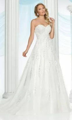 Da Vinci Bridal - 50434 Sweetheart Mid Back Embroidered Dress