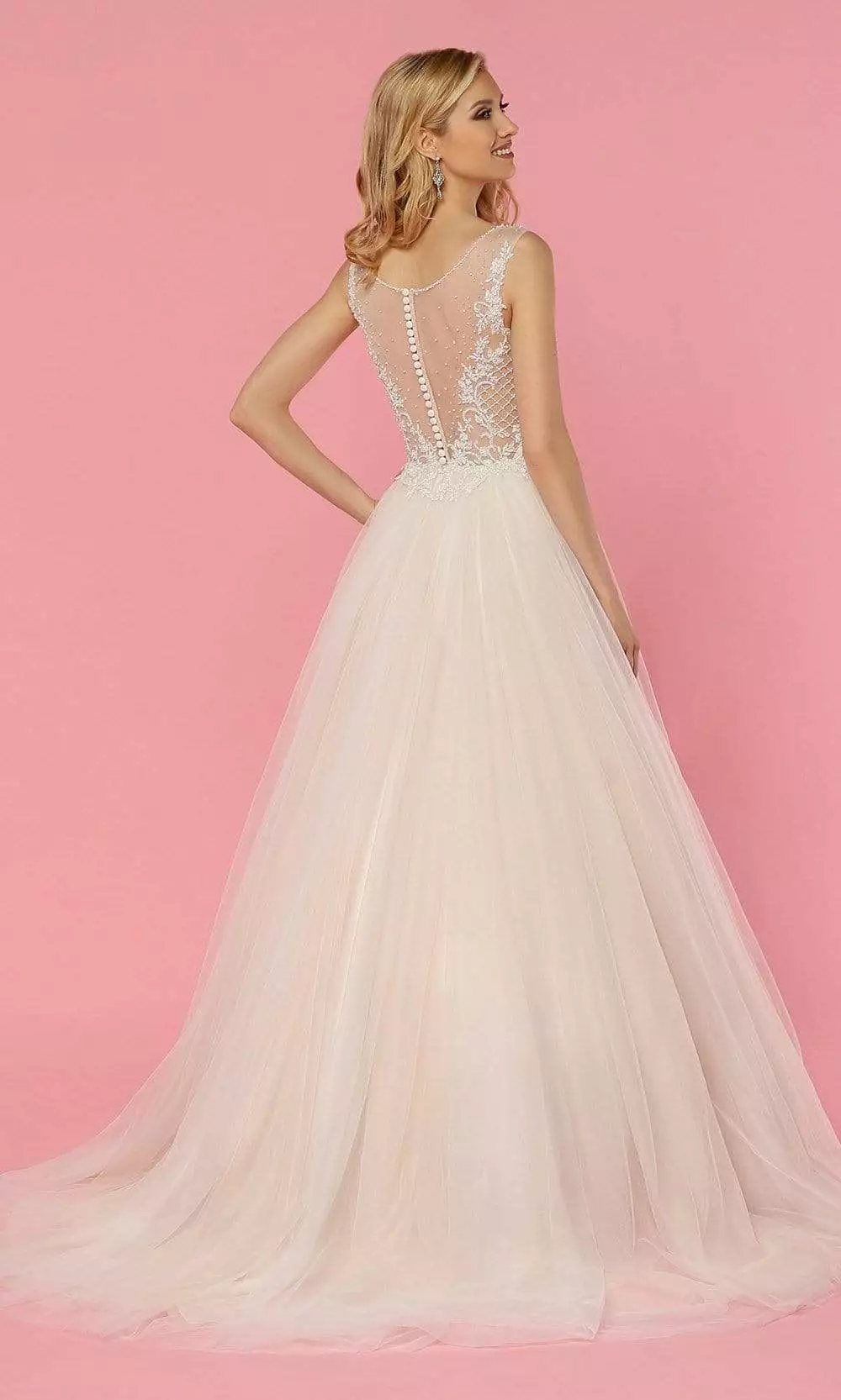 Da Vinci Bridal - 50457 Embellished Illusion Lace Bodice Wedding Gown 4 Da Vinci Bridal - 50457 Embellished Illusion Lace Bodice Wedding Gown - Image 2