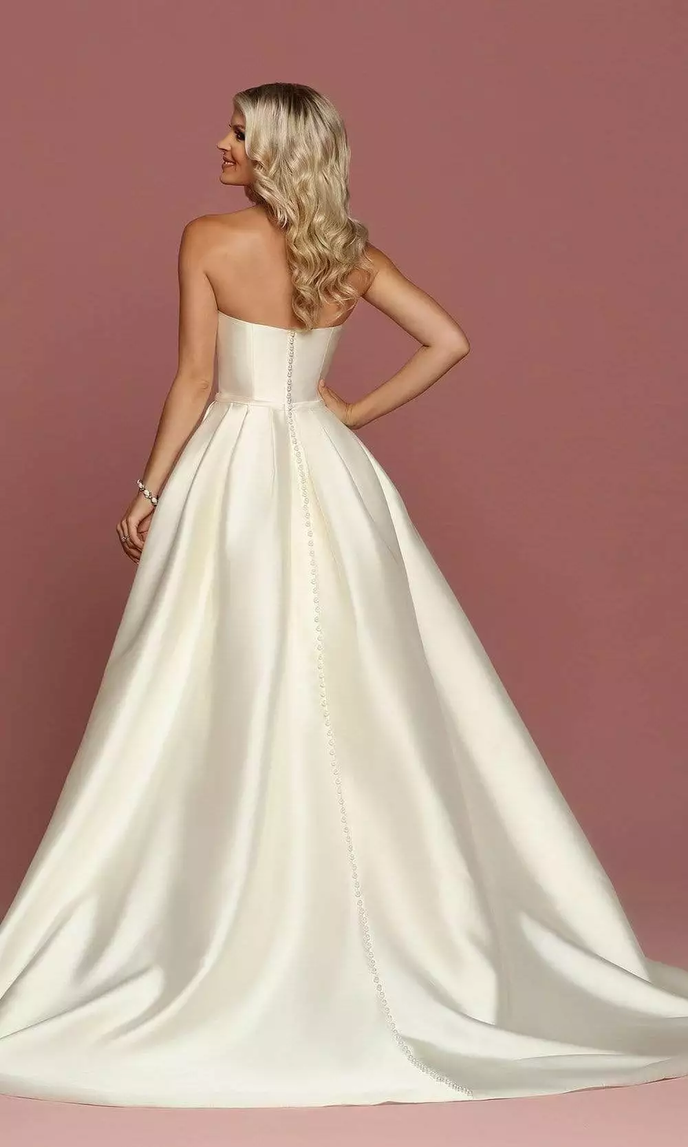 Da Vinci Bridal - 50494 Mikado Strapless Sweetheart Ballgown 4 Da Vinci Bridal - 50494 Mikado Strapless Sweetheart Ballgown - Image 2