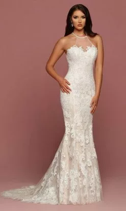 Da Vinci Bridal - 50500 Illusion Halter Neck Lace Applique Tulle Gown 8 Da Vinci Bridal - 50500 Illusion Halter Neck Lace Applique Tulle Gown -Wedding Dresses shop online da vinci bridal 50500 illusion halter neck lace applique tulle gown bridal dresses 15449023840339