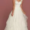 Da Vinci Bridal - 50501 V Back Lace Tiered Tulle Dress -Wedding Dresses shop online da vinci bridal 50501 v back lace tiered tulle dress wedding dresses 15454417158227