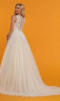 Da Vinci Bridal - 50515 Illusion Bateau Neck Lace Applique Tulle Dress -Wedding Dresses shop online da vinci bridal 50515 illusion bateau neck lace applique tulle dress wedding dresses 15449056444499
