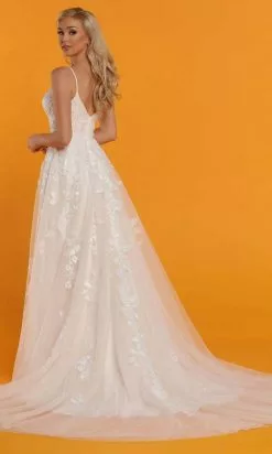 Da Vinci Bridal - 50536 Sweetheart Neck Floral Lace Tulle Wedding Gown -Wedding Dresses shop online da vinci bridal 50536 sweetheart neck floral lace tulle wedding gown wedding dresses 15449128435795