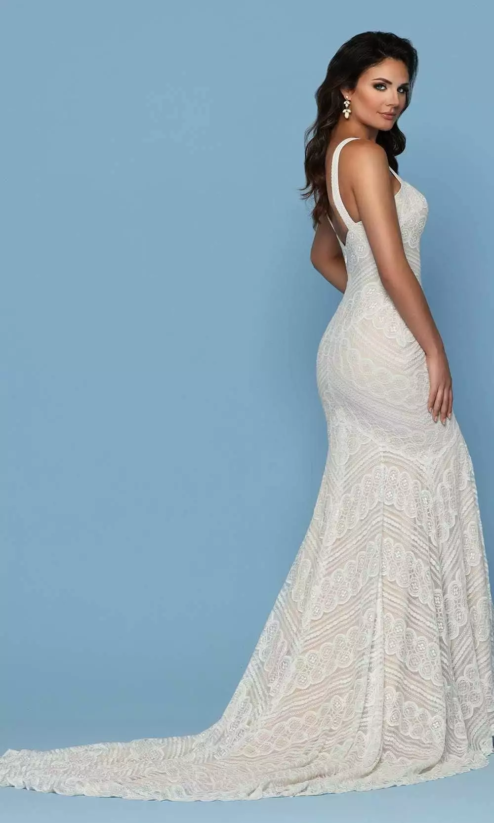 Da Vinci Bridal - 50551 Sweetheart Neck Art Deco Lace Wedding Dress 4 Da Vinci Bridal - 50551 Sweetheart Neck Art Deco Lace Wedding Dress - Image 2