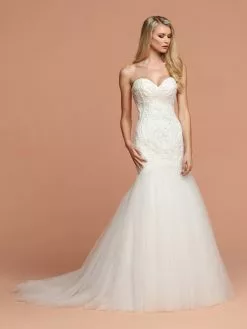 Da Vinci Bridal - 50575 Beaded Fabric Tulle Mermaid Gown 7 Da Vinci Bridal - 50575 Beaded Fabric Tulle Mermaid Gown -Wedding Dresses shop online da vinci bridal 50575 beaded fabric tulle mermaid gown wedding dresses 15454469423187